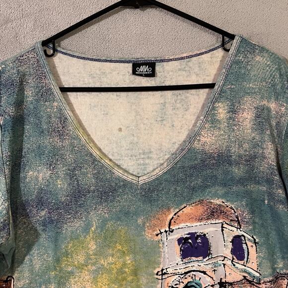 Miss Nikky Y2K Retro Bling Shirt Womens Sz L Italy Scene - Picture 3 of 8